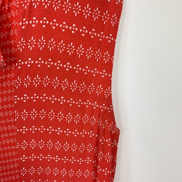 Old Navy • coral sleeveless patterned top - Picture 4 of 7